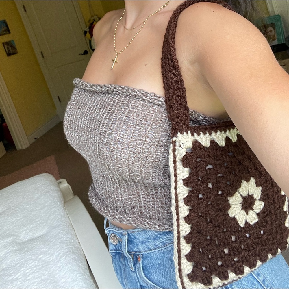Knit tube top🤎 - Picture 3 of 4